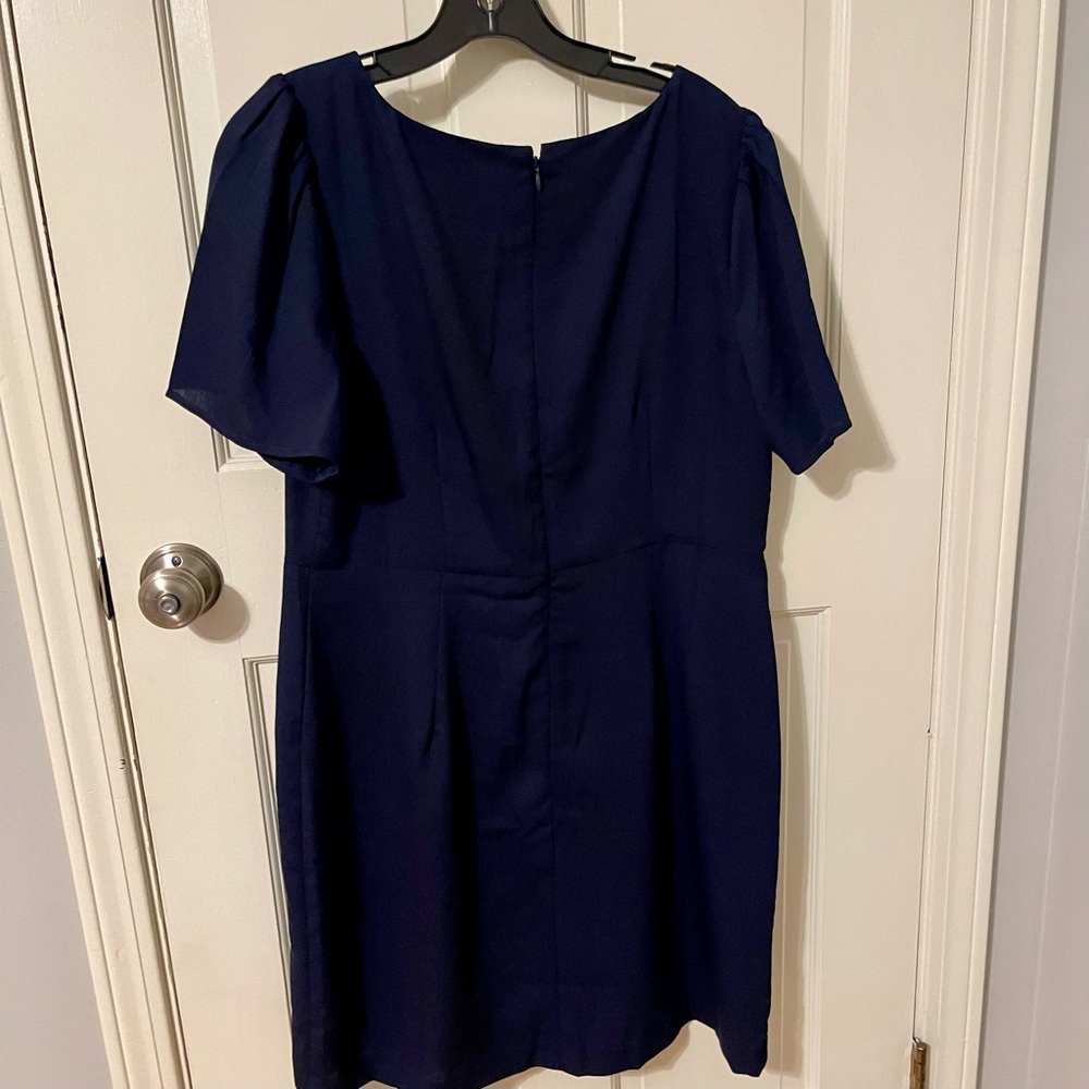 Ann Taylor Midnight Blue Mini Dress • 12 Petite • Like New - Picture 3 of 6